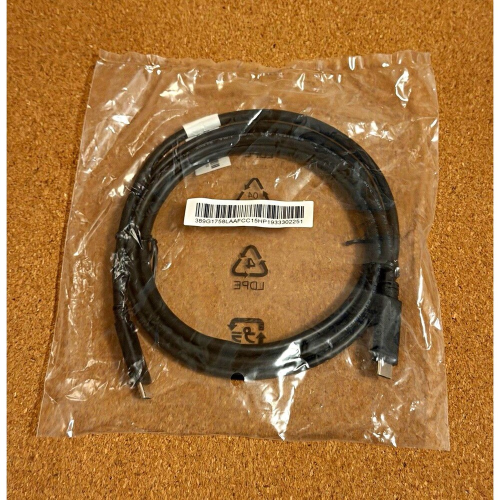 USB-C to USB-C Cable, Type-C Male to Male, 1.5 m, Round Cable, Black, 5 V